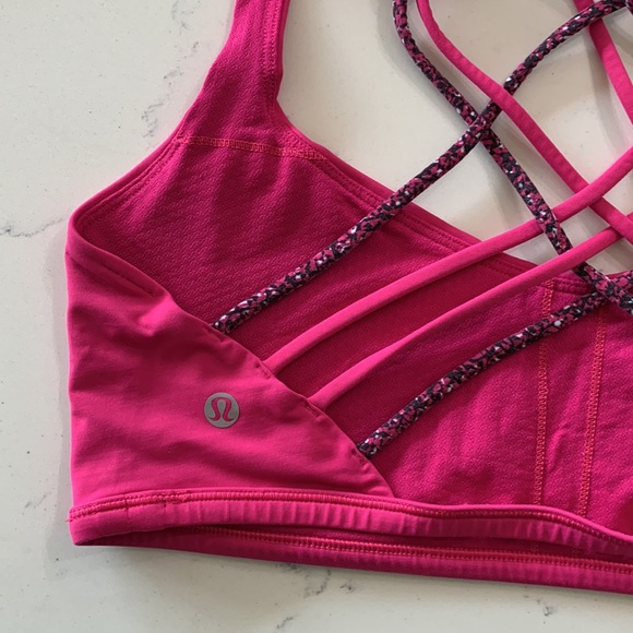 lululemon Free to Be *Wild Bra Light Support Magenta Sz12 - Picture 4 of 10